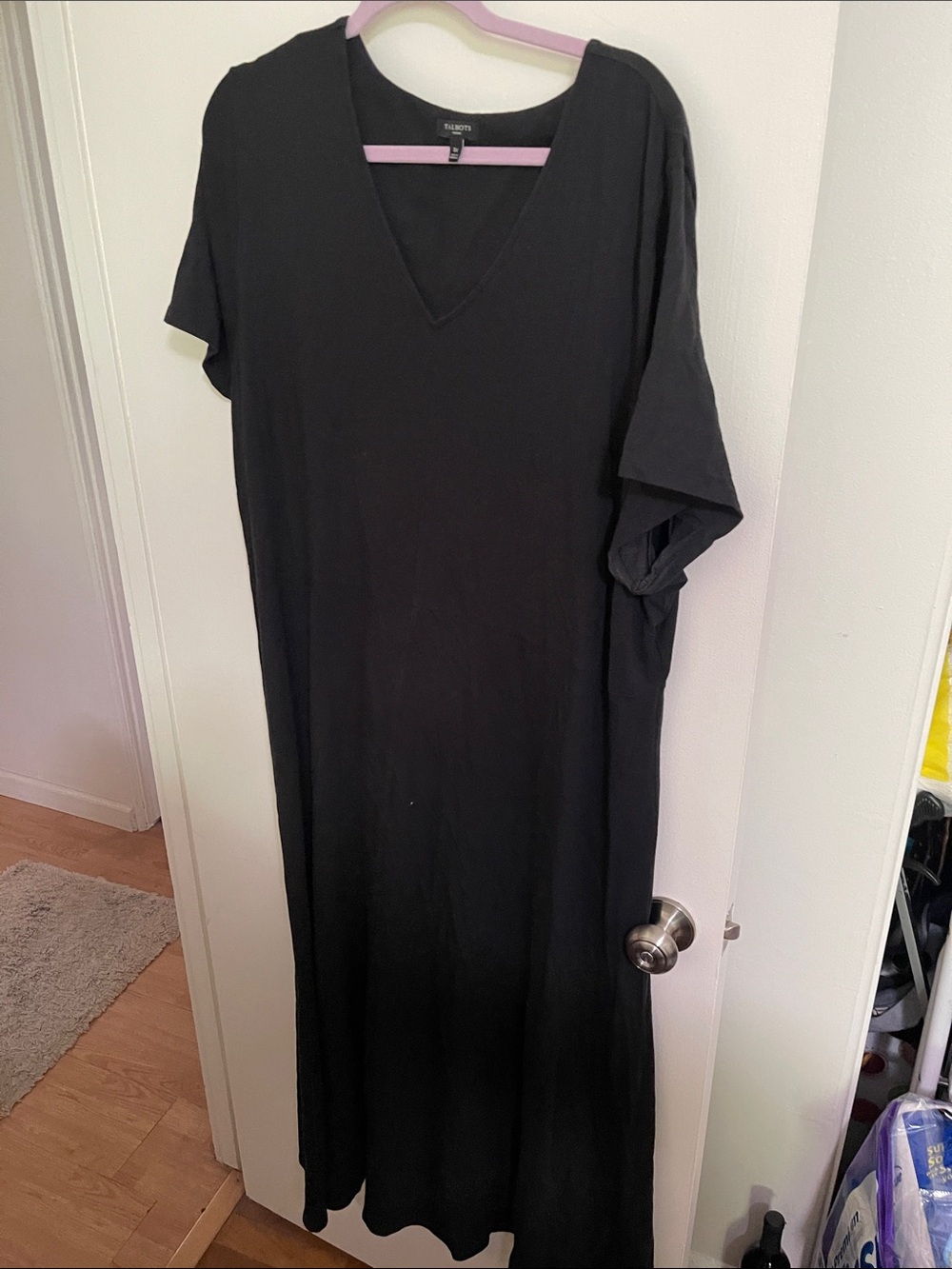Talbots V-Neck Black Women’s Maxi Dress size 3x